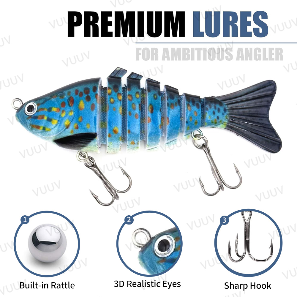10 pcs Multi-Joint Swimbait Fi - Fishing Equipment Kit review and price