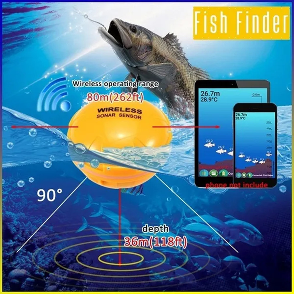 Smart Sonar Fish Finder Wirele - Fishing Equipment English review and price