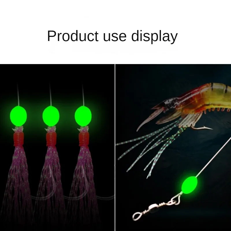 100pcs/lot Oval Night Luminous - Fishing Equipment Hook review and price