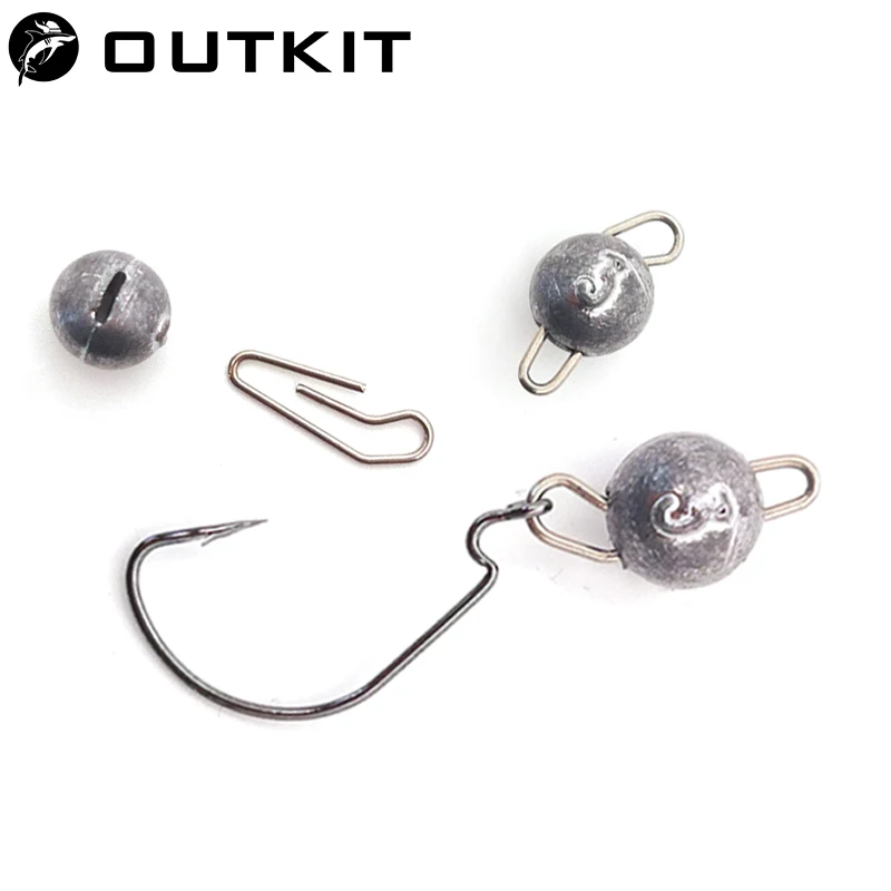 OUTKIT 10pcs/lot Lead Head Sin - Fishing Equipment Hook review and price