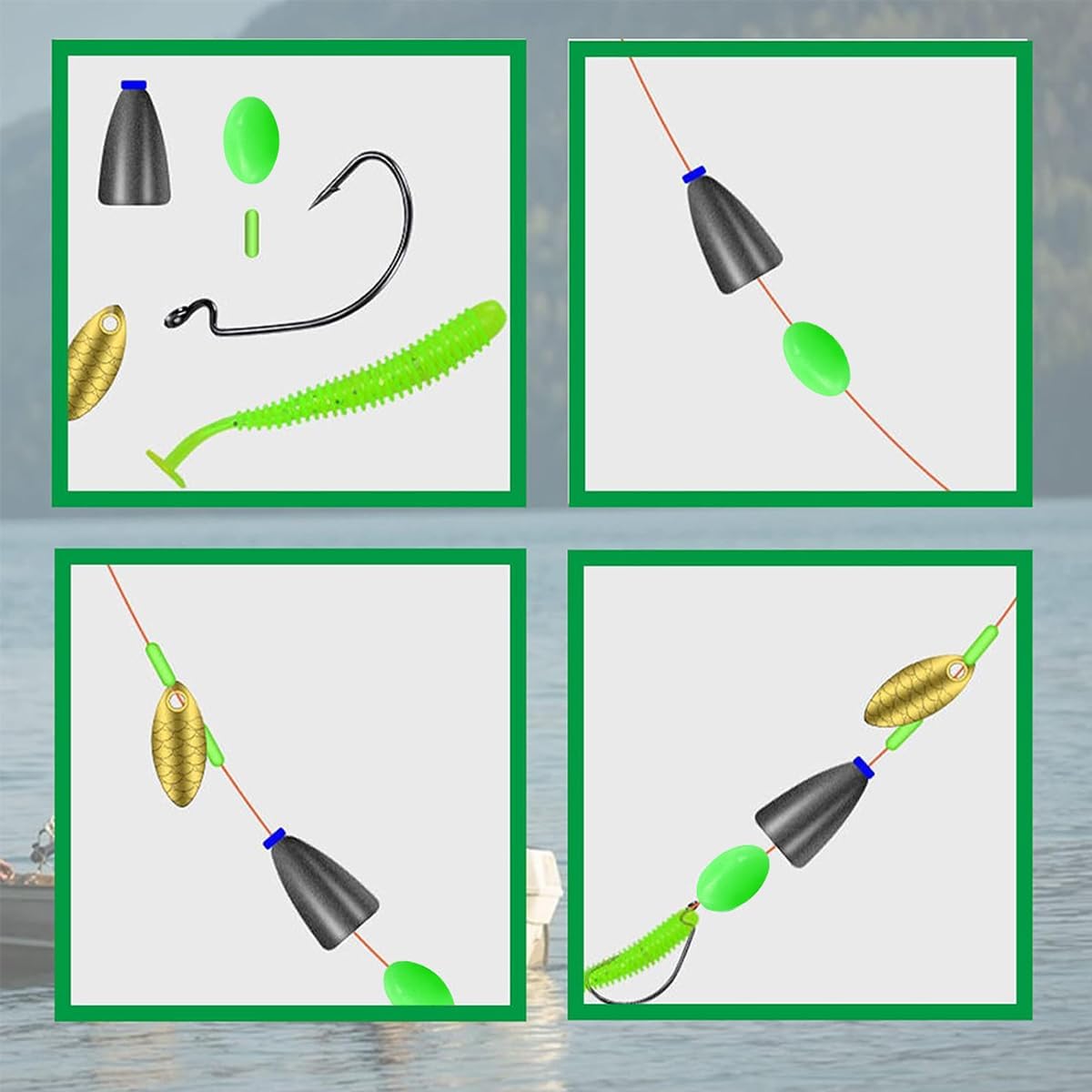 Glow Fishing Beads Oval Lumino - Fishing Equipment Hook review and price