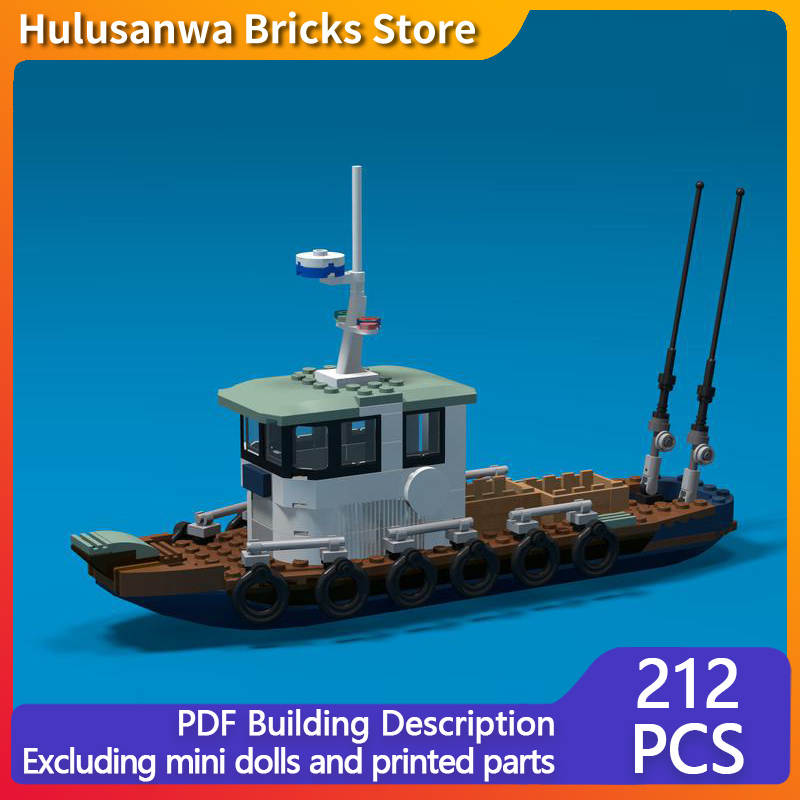 Classic Fishing Boat Model MOC - Fishing Equipment For 6 Year Old review and price