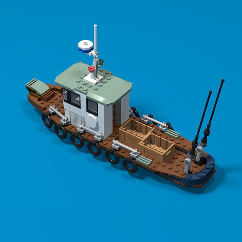Classic Fishing Boat Model MOC - Fishing Equipment For 6 Year Old review and price